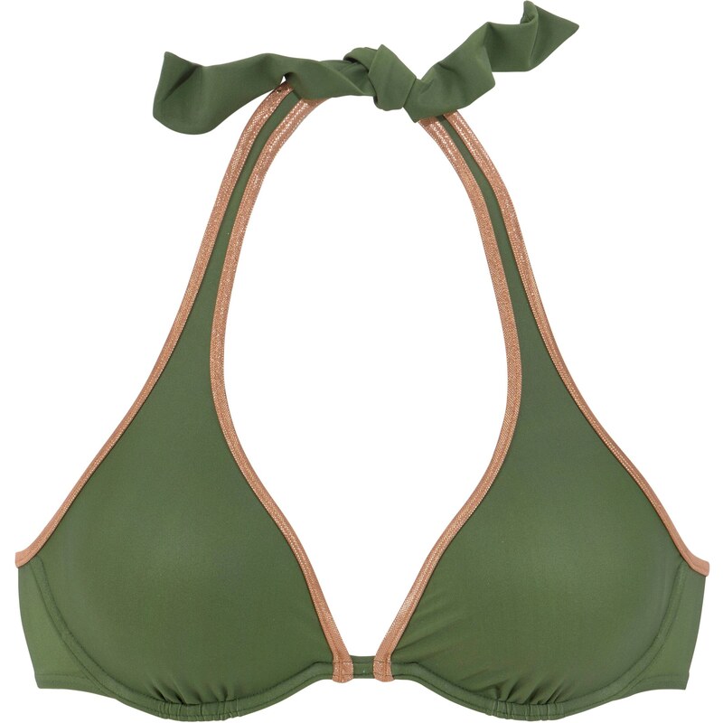 Bruno Banani Bikinový top hnedá / zelená 54369028