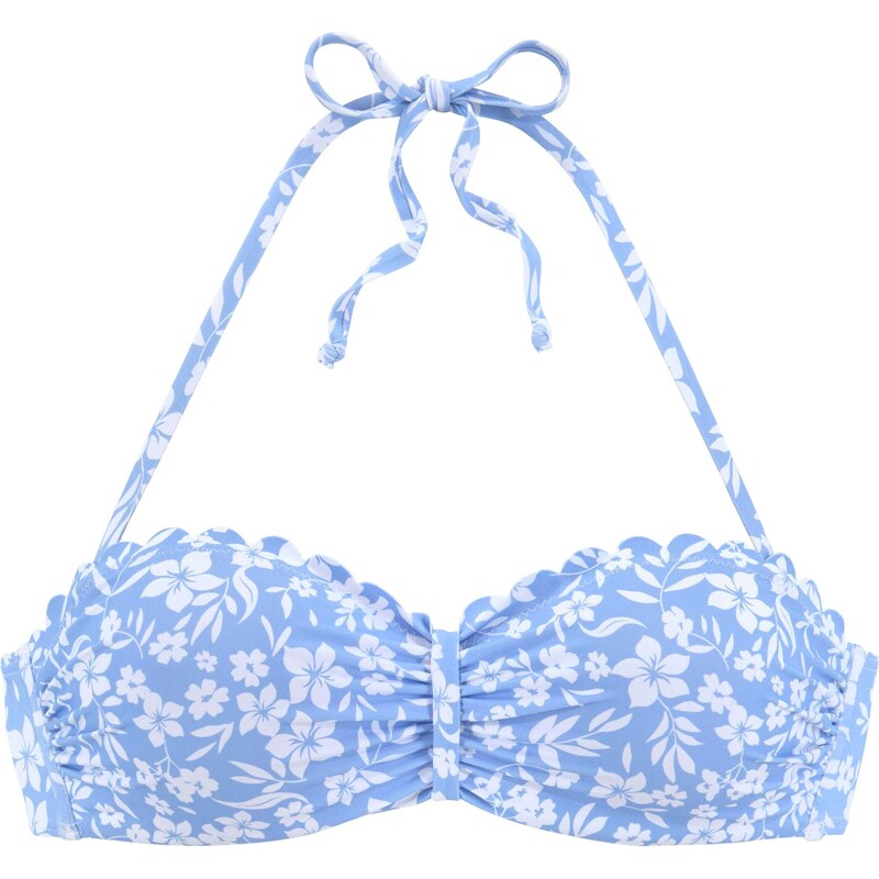 VIVANCE Bikinový top modrá / biela 54363471