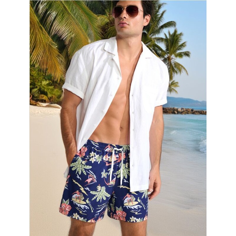 Sinsay - Plavkové šortky - viacfarebná 65747194