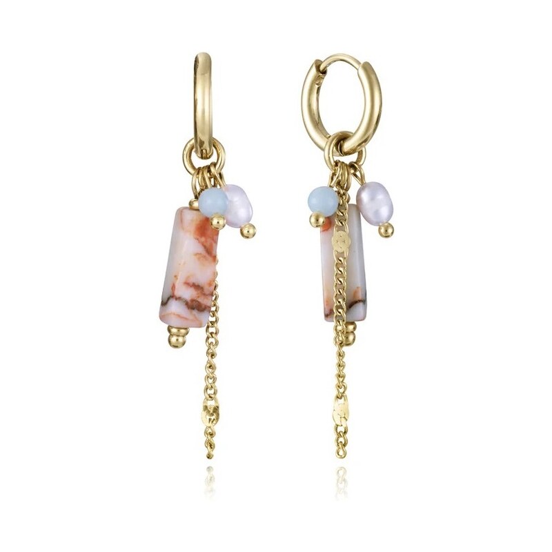 Viceroy Módne pozlátené náušnice 2v1 Chic 14158E01017 66591188