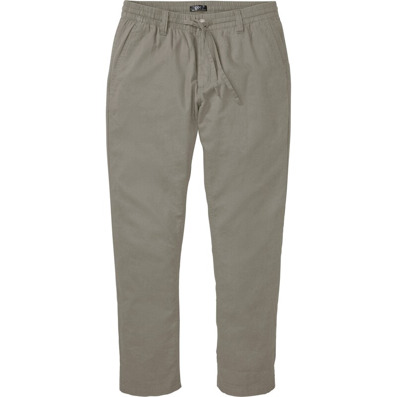 bonprix Chino nohavice, Regular Fit, s plátnom, rovné, farba šedá 53554468
