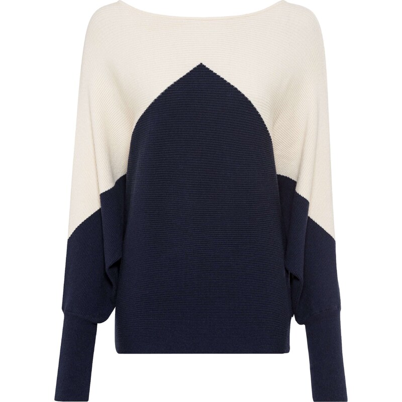 LASCANA Sveter krémová / námornícka modrá 55245899