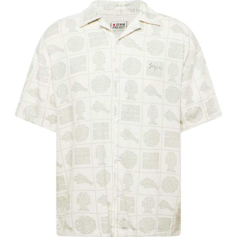 Denim Project Košeľa zelená / biela 54373700