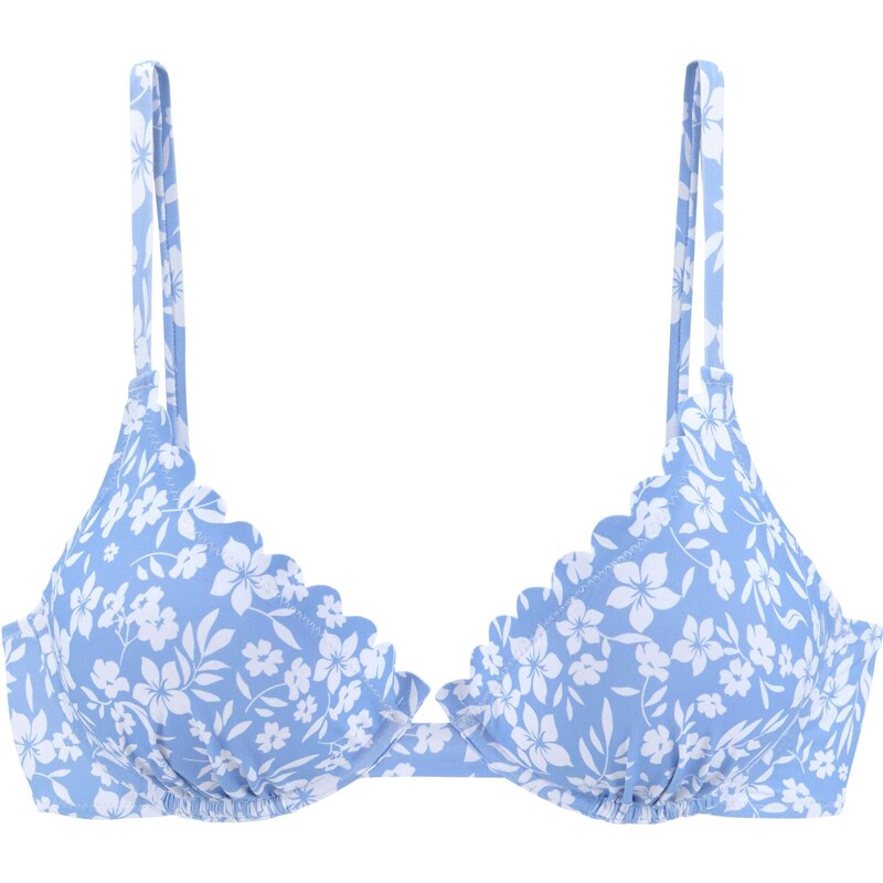 VIVANCE Bikinový top modrá / biela 54363476