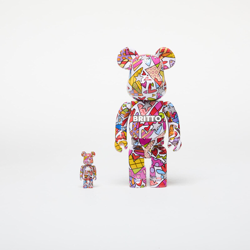 MEDICOM TOY - BE@RBRICK ROMERO BRITTO HEART 100％ 400％ Medicom Toy BE@RBRICK Romero Britto Heart 100% & 400% Set