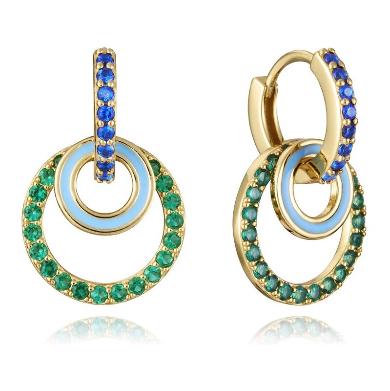 Viceroy Trblietavé pozlátené elegantné náušnice 2v1 13195E100-99 66590954