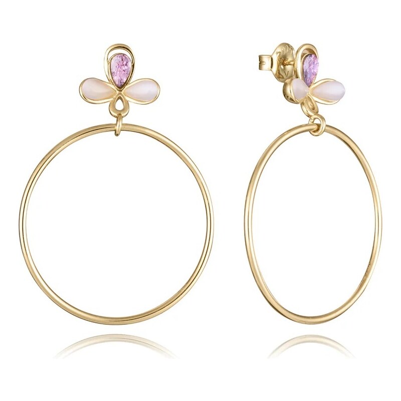 Viceroy Elegantné pozlátené náušnice so zirkónmi Trend 13198E100-39 66581404