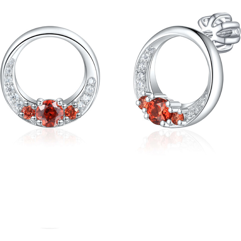 Olivie Strieborné náušnice PRÍRODNÝ GRANÁT 8940 53695098