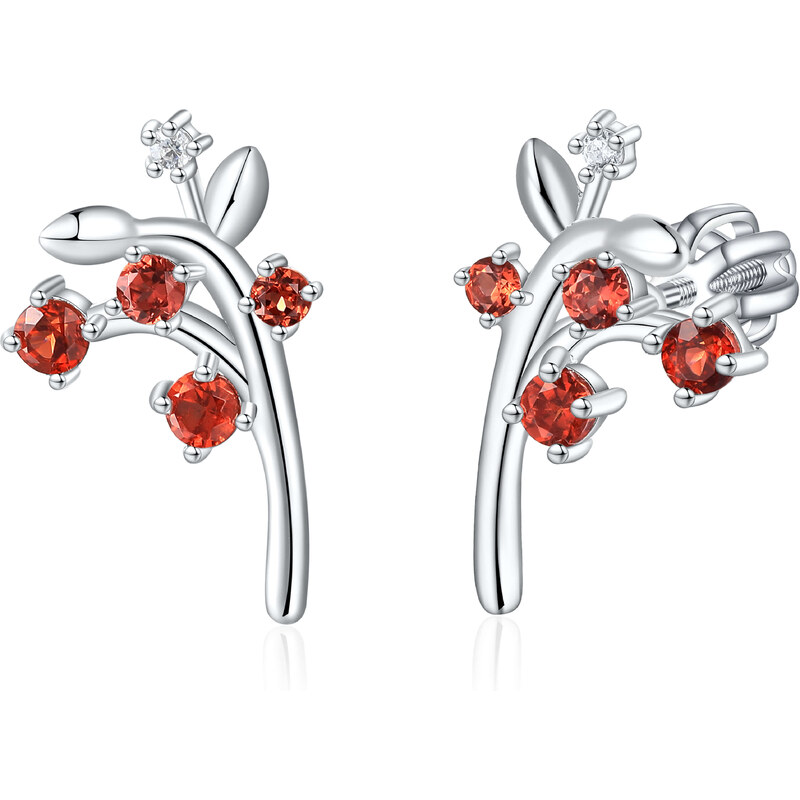 Olivie Strieborné náušnice PRÍRODNÝ GRANÁT 8941 53695099