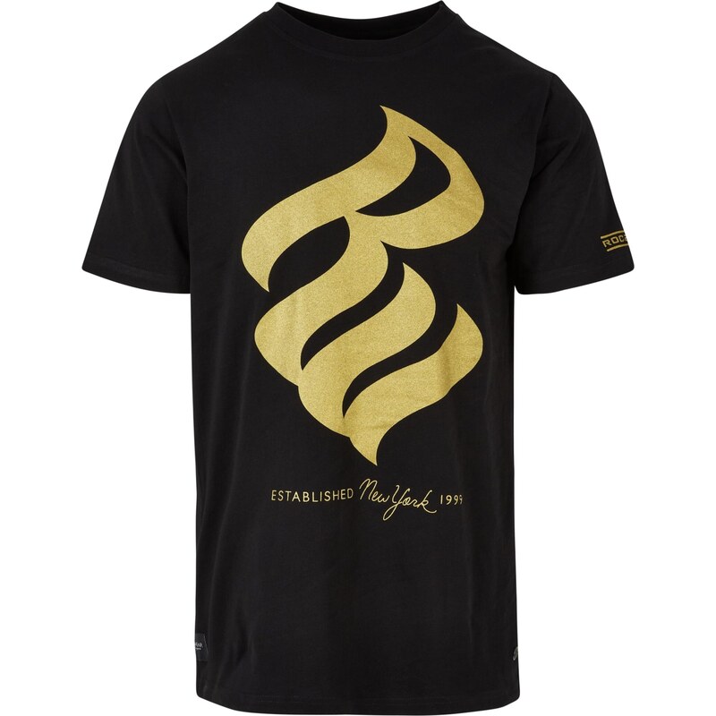 ROCAWEAR Tričko zlatá žltá / čierna 65619301