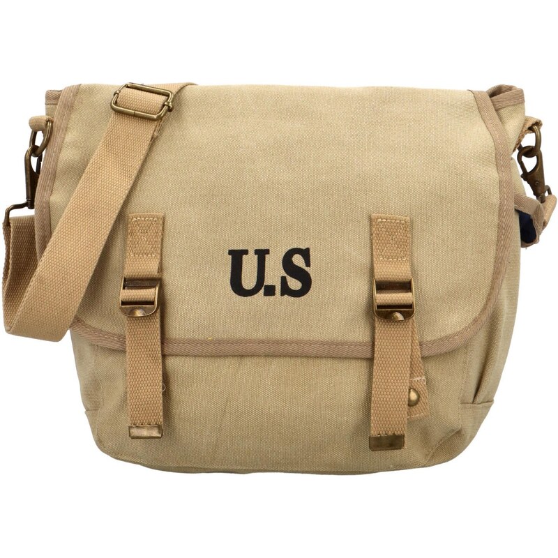 Turbo bags Štýlová textilná crossbody taška Trofim, khaki 64832149