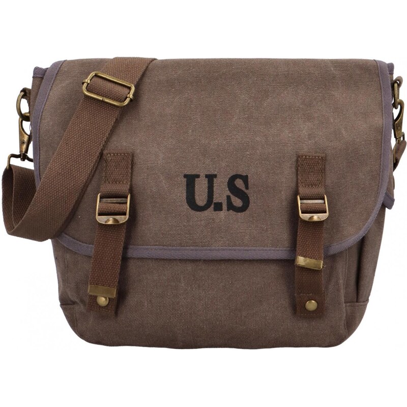 Turbo bags Štýlová textilná crossbody taška Trofim, sivá 67303088