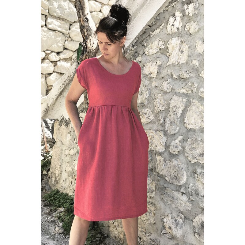 České lanové šaty Lotika midi délka Premium quality 36820330