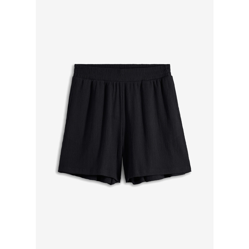 bonprix Šortky bez zapínania s vysokým pásom, zo štruktúrového 53691476