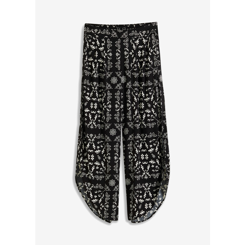 bonprix Nohavice s rozparkom, farba čierna 53691683