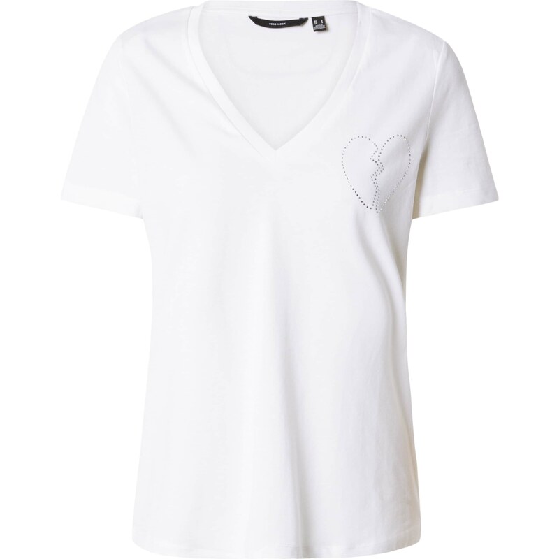 VERO MODA Tričko VMRIGA VANESSA šedobiela 54374393