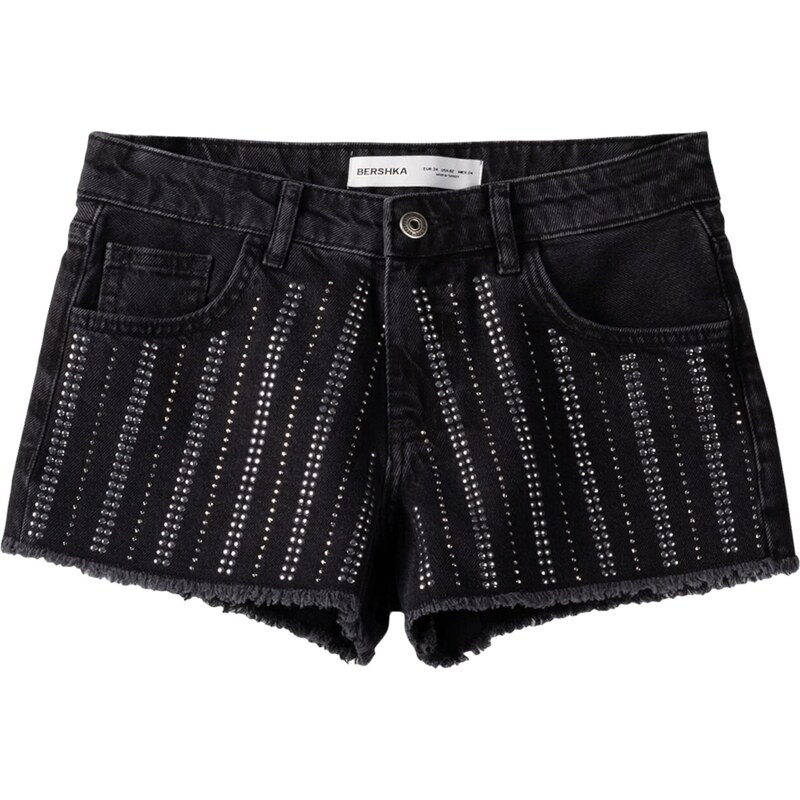 Bershka Džínsy čierny denim 54374220