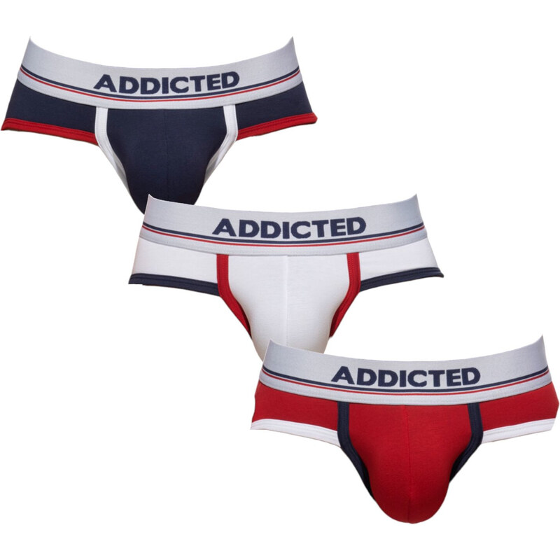 3PACK pánske slipy Addicted viacfarebné (AD1008P-3COL) 53723957