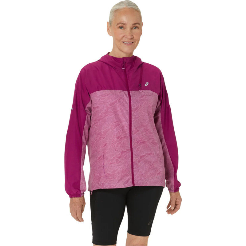 Fuchsiová vetrová bunda ASICS Fujitrail Packable Windbreaker 2012C977 53768617