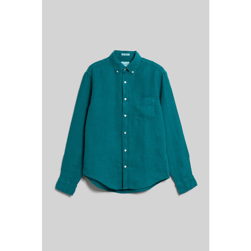 KOŠEĽA GANT REG GMNT DYED LINEN SHIRT OCEAN TURQUOSIE 48836924