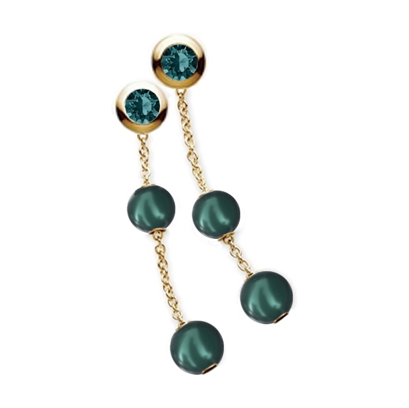 SWAROVSKI Elements Swarovski e. dlhé, perlové náušnice Monte Carlo 53825658