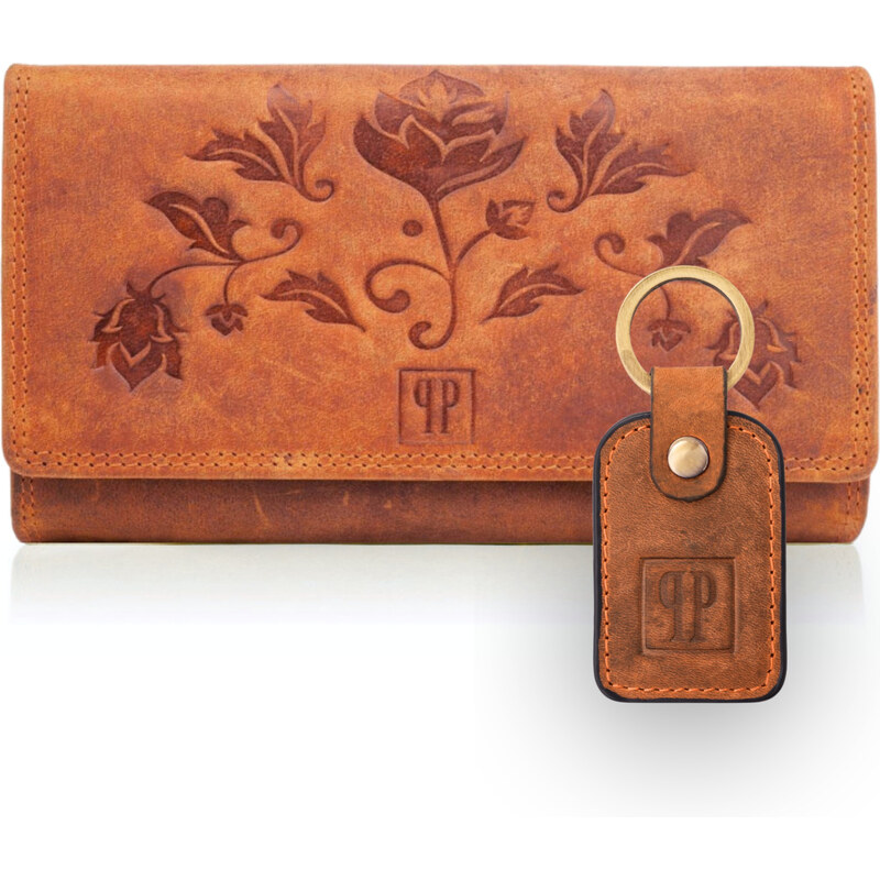 PAOLO PERUZZI Dámska darčeková sada, Kožená peňaženka a kľúčenka | 53825709