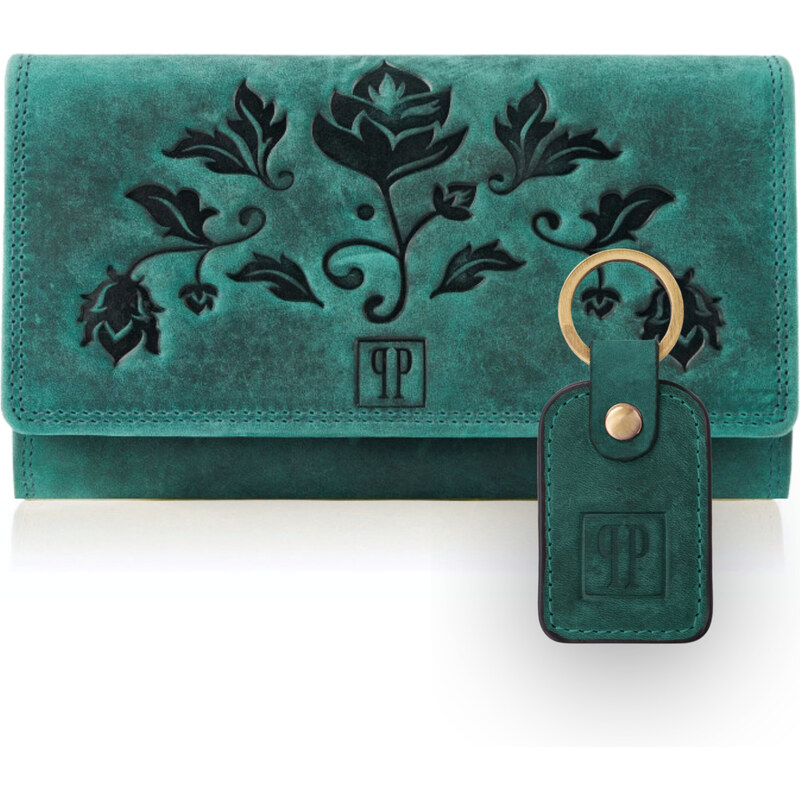 PAOLO PERUZZI Dámska darčeková sada, Kožená peňaženka a kľúčenka | 53825710