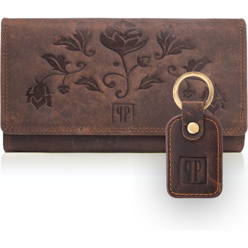 PAOLO PERUZZI Dámska darčeková sada, Kožená peňaženka a kľúčenka | 53825712