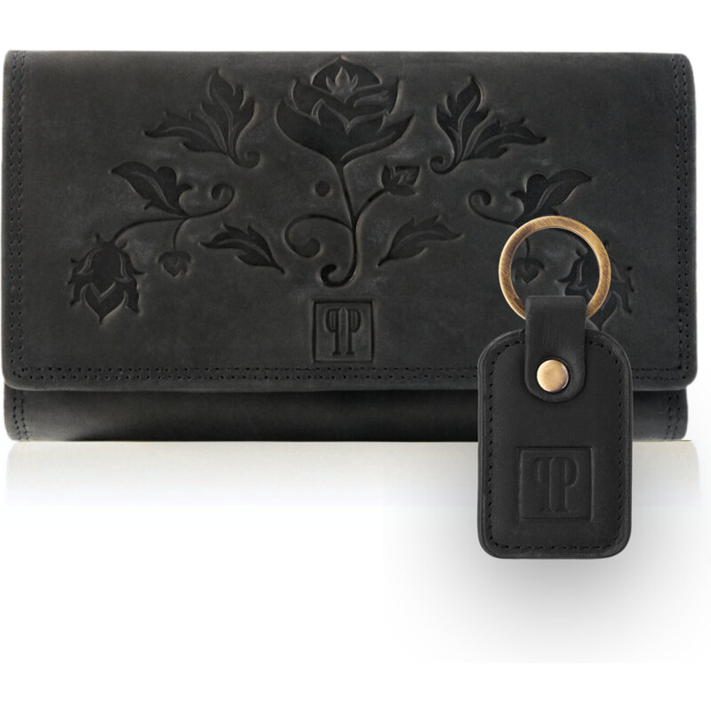 PAOLO PERUZZI Dámska darčeková sada, Kožená peňaženka a kľúčenka | 53825713