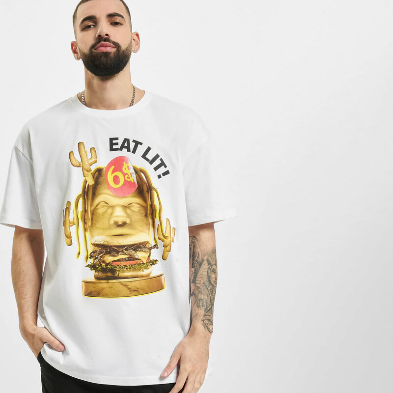 Tričko Urban Classics Eat Lit Oversize Tee White XL 47097568
