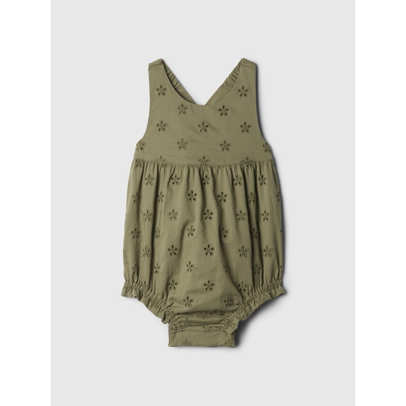 E-shop Zelené dievčenské baby bavlnené body GAP