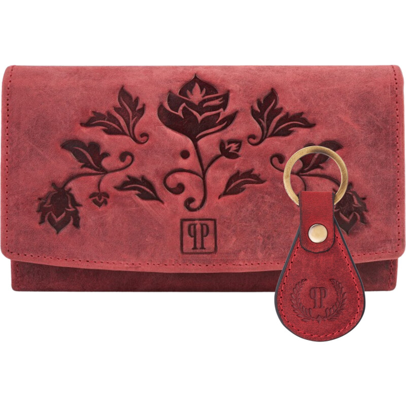 PAOLO PERUZZI Darčeková sada, dámska kožená peňaženka a kľúčenka | 53894009