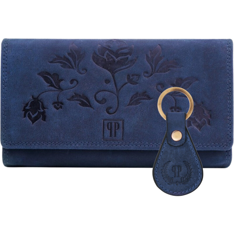 PAOLO PERUZZI Darčeková sada, dámska kožená peňaženka a kľúčenka | 53894010