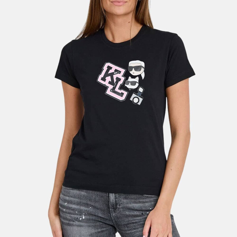 Dámské černé triko Karl Lagerfeld 55870 53894083