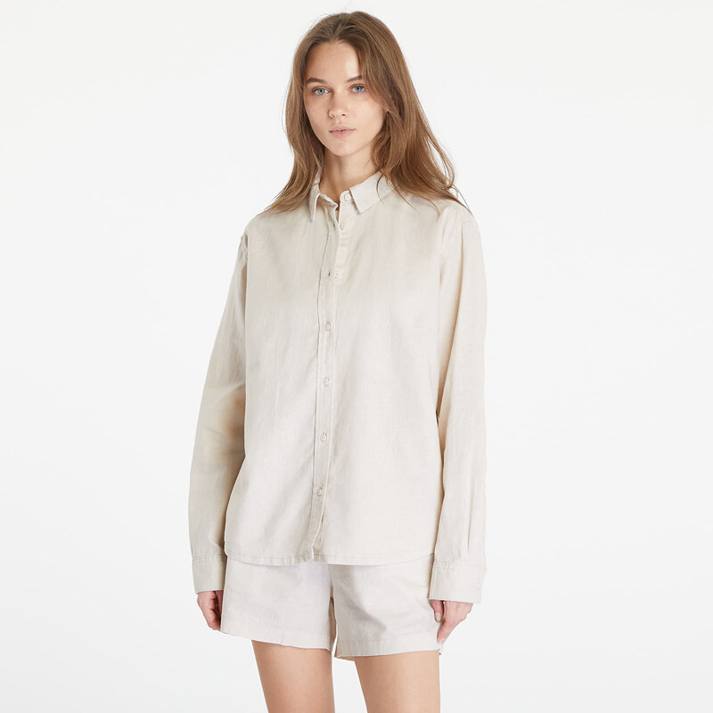 Košeľa Urban Classics Ladies Linen Mixed Oversized Shirt Soft Seagrass 53895688