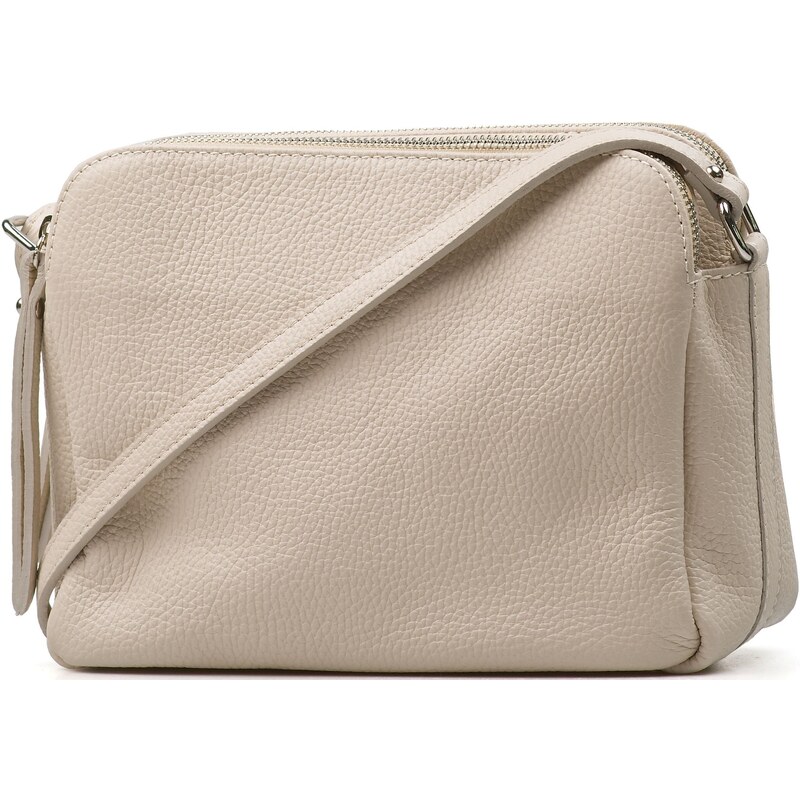 Blaire Kožená crossbody kabelka Leia béžová 64987518