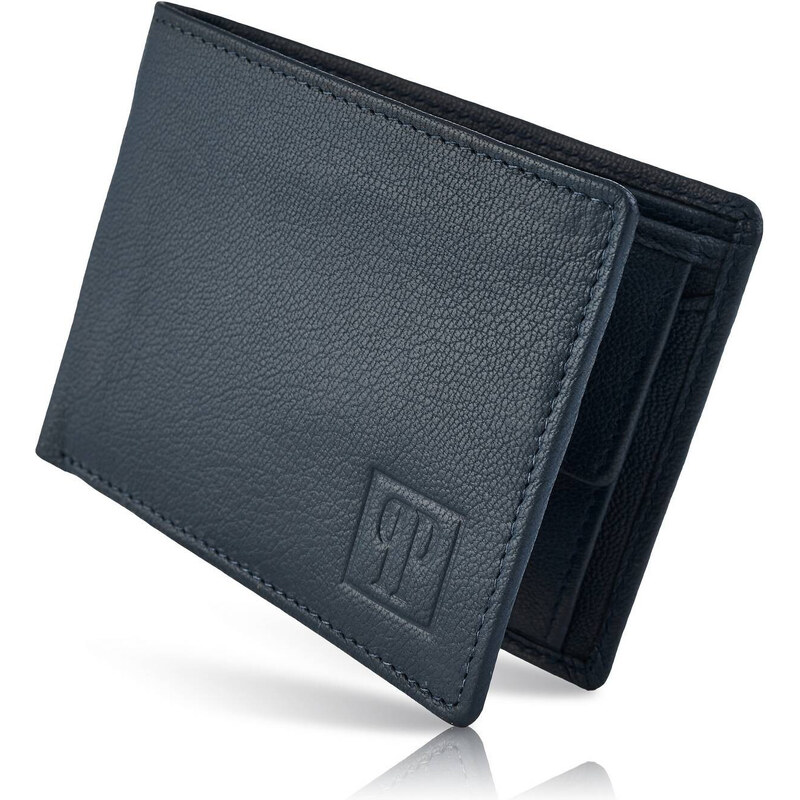 PAOLO PERUZZI Pánska kožená peňaženka T-67-DB | tmavomodrá T-67-DB 53911853