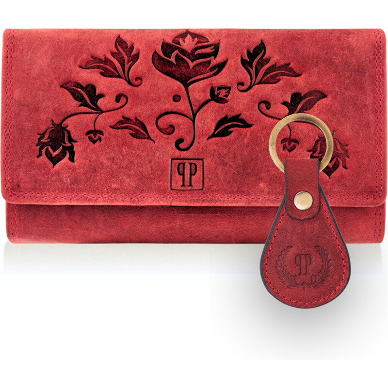 PAOLO PERUZZI Darčeková sada, dámska kožená peňaženka a kľúčenka | 53911862