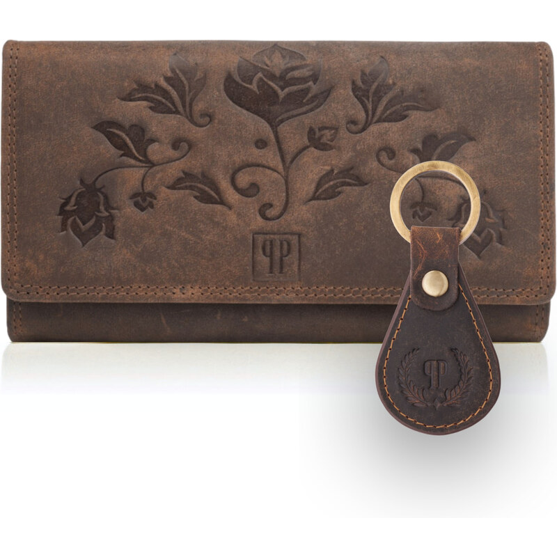 PAOLO PERUZZI Darčeková sada, dámska kožená peňaženka a kľúčenka | 53911863