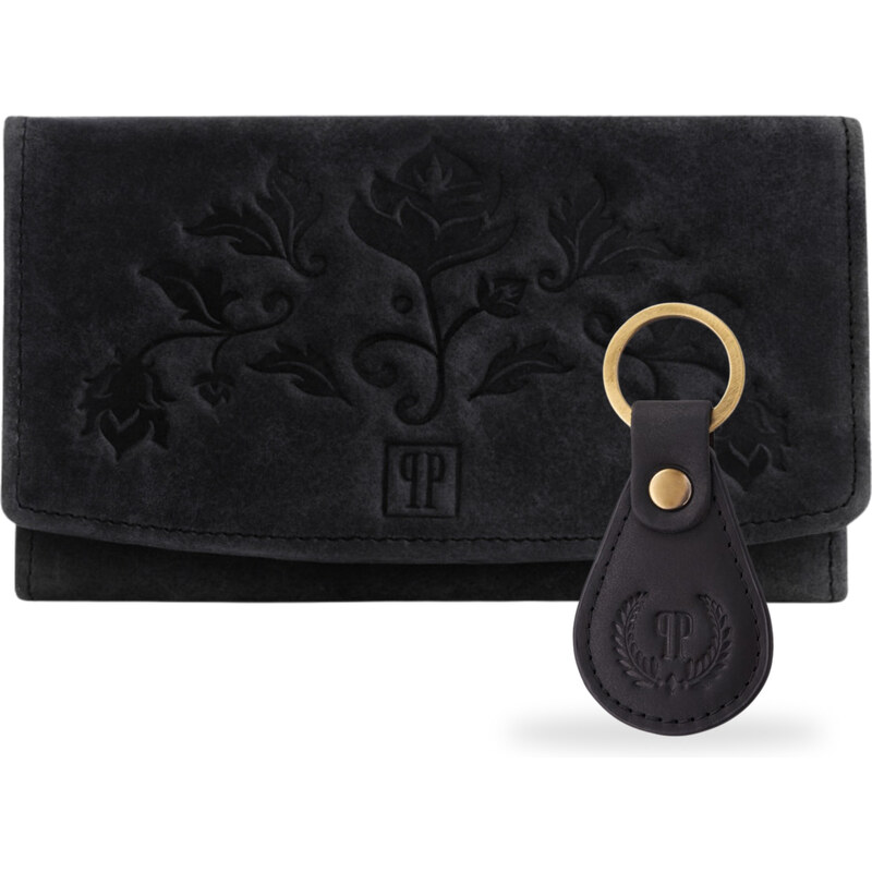 PAOLO PERUZZI Darčeková sada, dámska kožená peňaženka a kľúčenka | 53911874