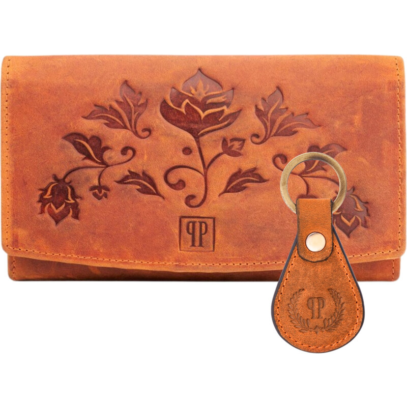 PAOLO PERUZZI Darčeková sada, dámska kožená peňaženka a kľúčenka | 53911875