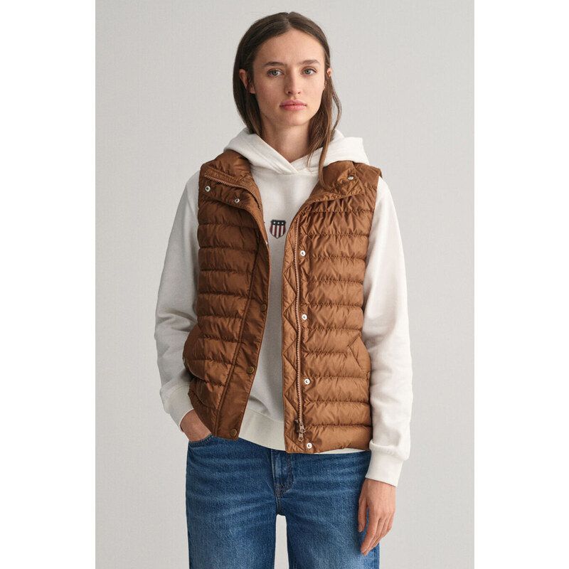 VESTA GANT LIGHT DOWN VEST CACAO 53917414