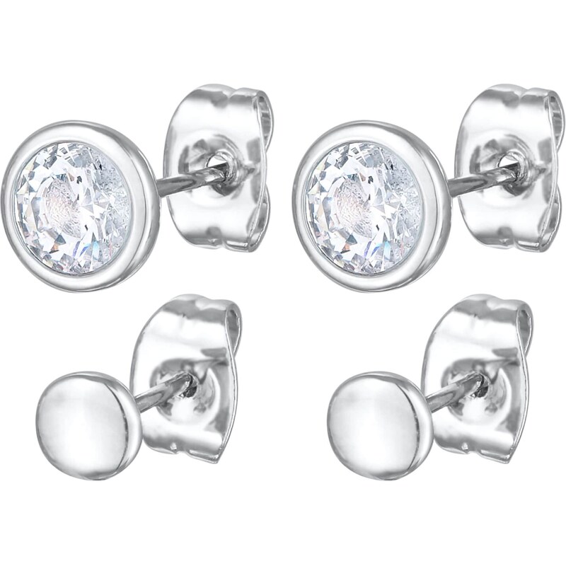 ELLI Náušnice strieborná / priehľadná 54271016