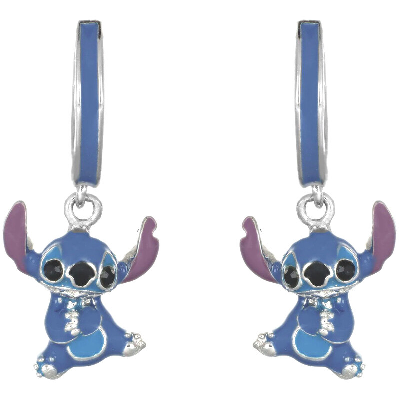 Disney Strieborné kruhy s príveskami Stitch Lilo & Stitch ES00098SRHL 66591522