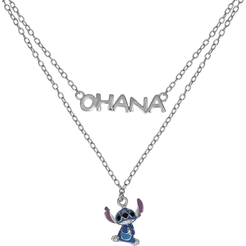 Disney Dvojitý strieborný náhrdelník Stitch Lilo & Stitch NS00059SRHL 66579271