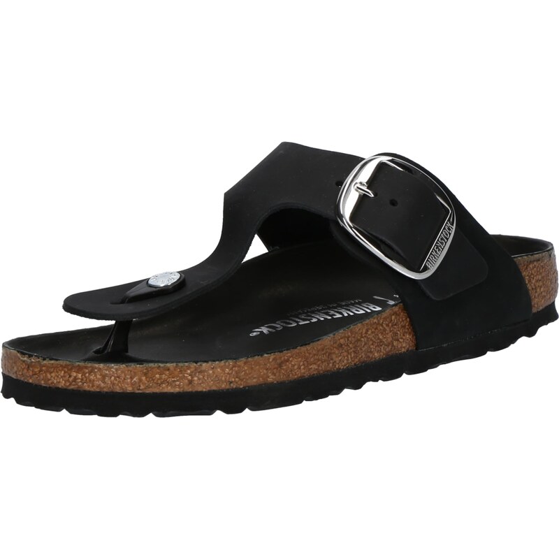 BIRKENSTOCK Žabky Gizeh LEOI čierna / strieborná 54377140