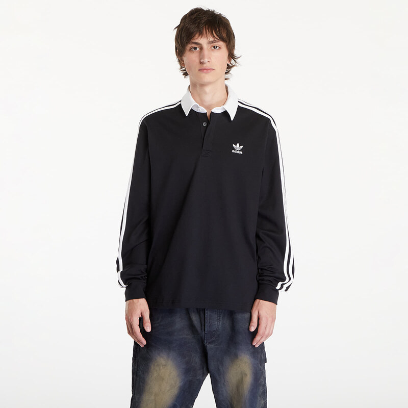 adidas Originals Tričko adidas Adicolor Rugby Polo Shirt Black L 53944329