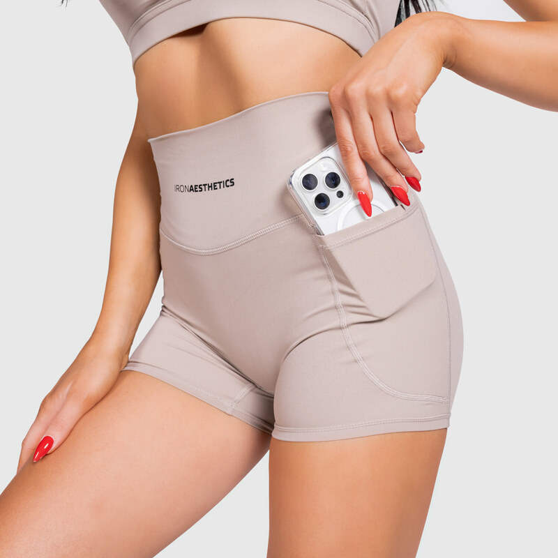 Športové kraťasy Iron Aesthetics Siren, béžové 53943789