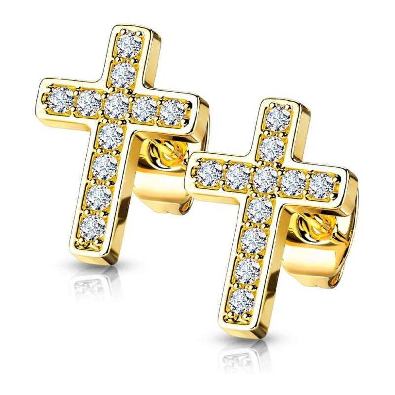 Glory Dámske náušnice z chirurgickej ocele Keily zlaté SE3033-GD 53953546