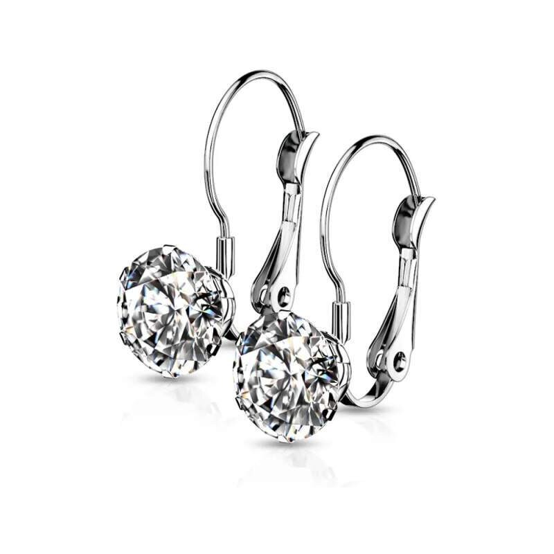 Glory Dámske náušnice z chirurgickej ocele Lily strieborné SE3926-C 53953569